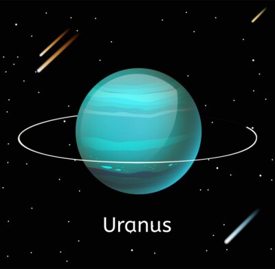 Poster  Uranus planète 3d illustration vectorielle