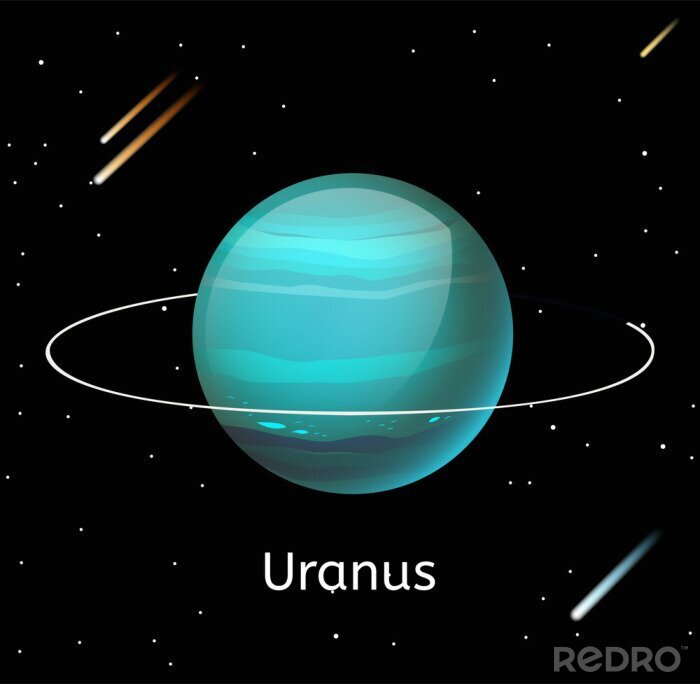 Poster  Uranus planète 3d illustration vectorielle