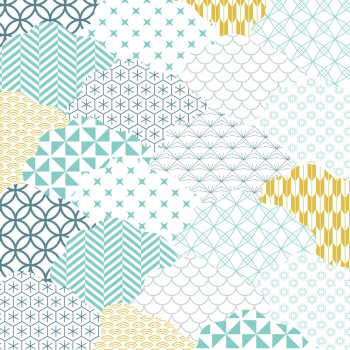 Poster  Vecteur de modèle japonais. Fond de forme de nuage.