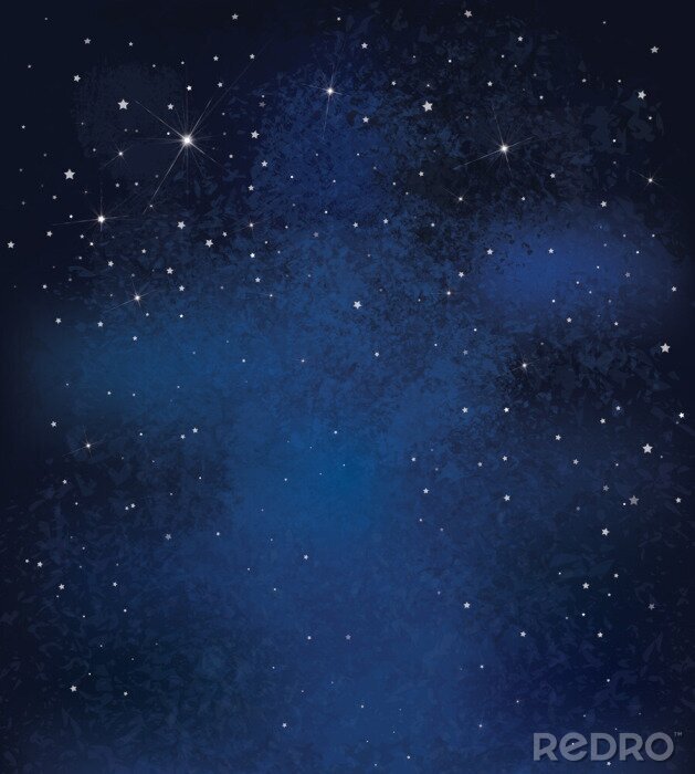 Poster  Vecteur nuit ciel étoilé fond.