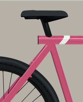 Poster  Vélo rose