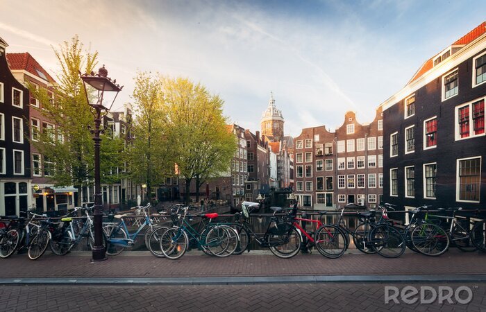 Poster  Vélos dans le parking d'Amsterdam