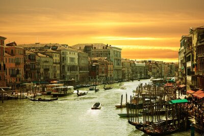 Venise, Coucher de soleil sur le Canal Grande