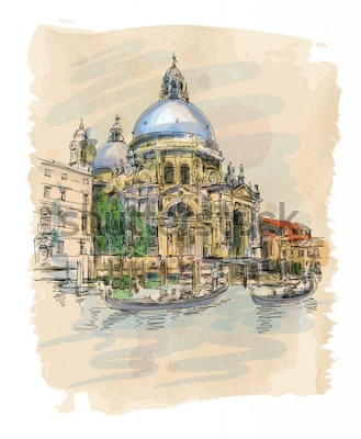 Poster  Venise et la cathédrale de Santa Maria