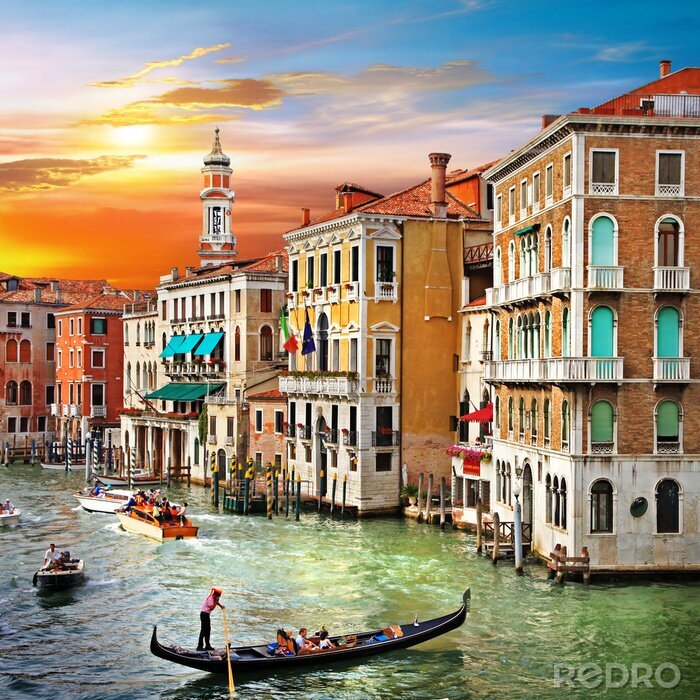 Poster  Venise multicolore
