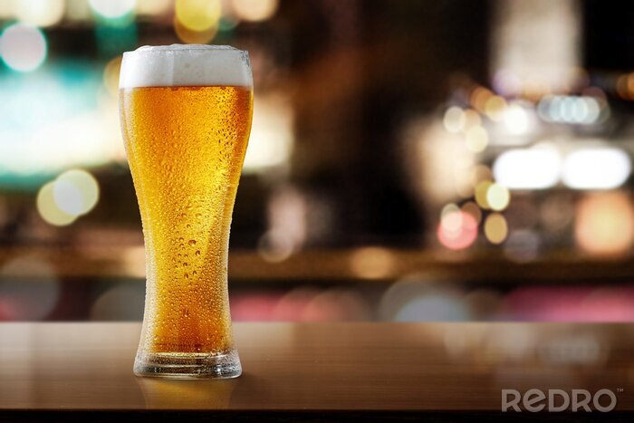 Poster  Verre avec de la bière fraîche