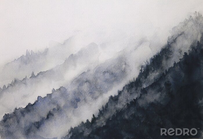 Poster  Versant de la montagne Abstraction