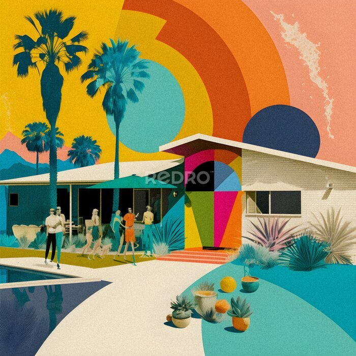 Poster  Vie quotidienne, collage pop art