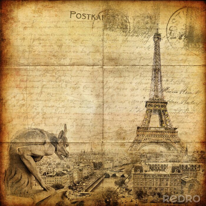 Poster  Vieille lettre rétro