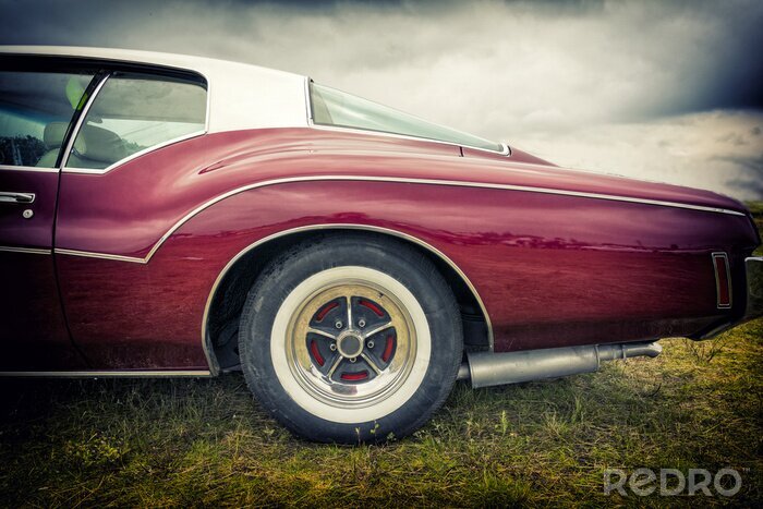 Poster  Vieille voiture américaine dans le style vintage