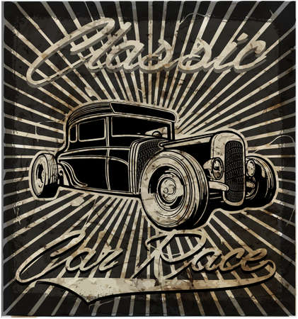 Poster  Vieille voiture vintage style rétro
