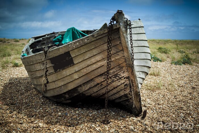 Poster  Vieux bateau de pêche.
