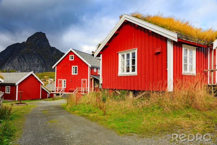 Poster  Village de pêcheurs dans les îles Lofoten, Norvège