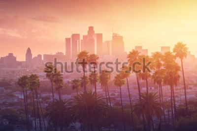 Poster  Villes du monde Los Angeles au soleil