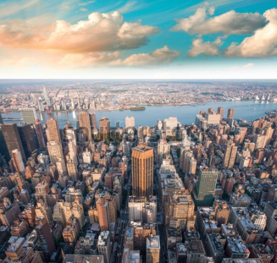 Poster  Villes du monde New York depuis les airs