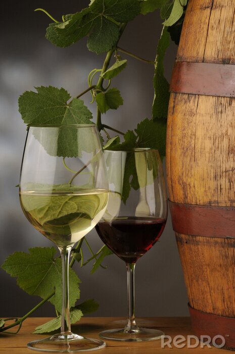 Poster  Vin aromatique dans des verres