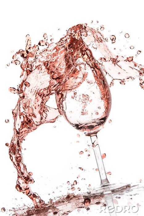 Poster  Vin rosé en mouvement