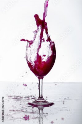 Poster  Vin rouge dans un verre