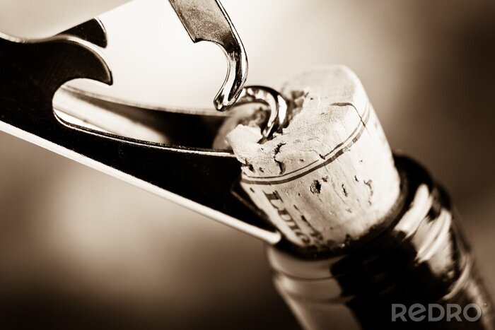 Poster  Vin rouge en sépia