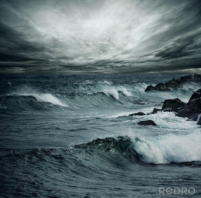 Poster  Violente tempête sur l'océan