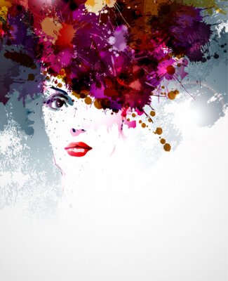 Visage abstrait d'une femme