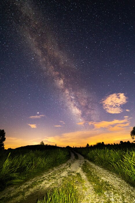 Poster  Voie lactée dans le ciel sombre