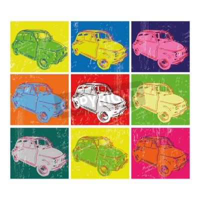 Poster  Voitures italiennes style pop art