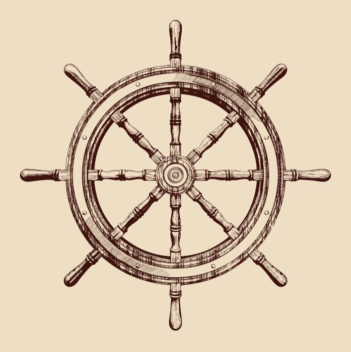 Poster  volant de bateau de cru illustration vectorielle