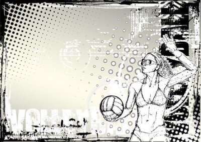 volley-ball grunge fond