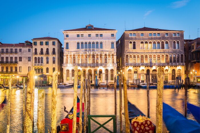 Poster  Vue de Venise la nuit