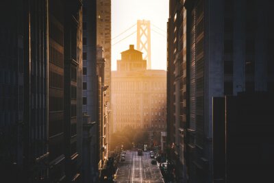 Vue entre les bâtiments à San Francisco