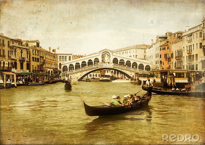 Poster  Vue rétro de Venise