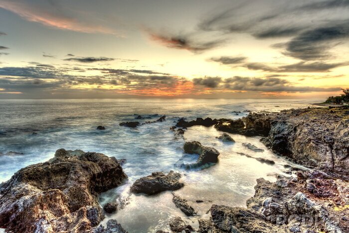 Poster  Vue sur la mer grise