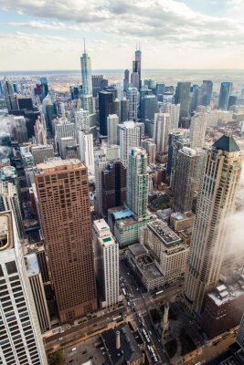 Poster  Vue sur les gratte-ciel de Chicago