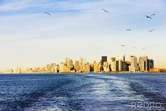 Poster  Vue sur Manhattan depuis la mer