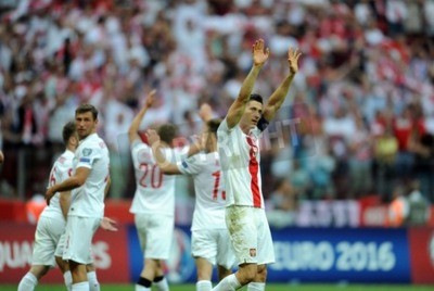 Poster  WARSAW, POLAND - JUNE 17, 2015: EURO 2016 EURO France Football Cup Qualifiers Scotland vs Georgia
o/p Robert Lewandowski, Grzegorz Krychowiak