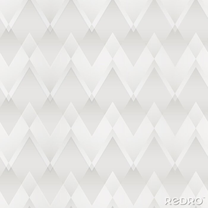 Poster  White zigzag seamless pattern