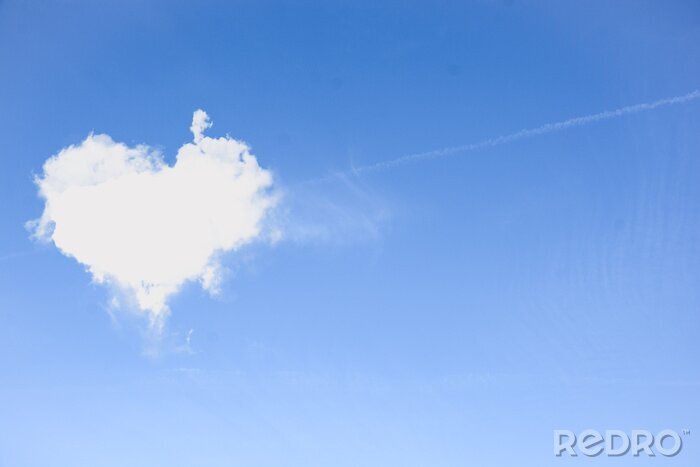 Poster  Ciel et nuages ​​en forme de coeur