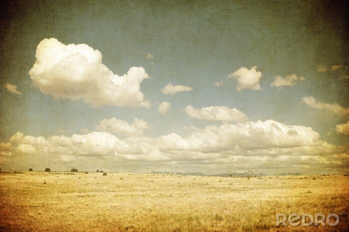 Poster  Nuages ​​dans le style rétro du ciel