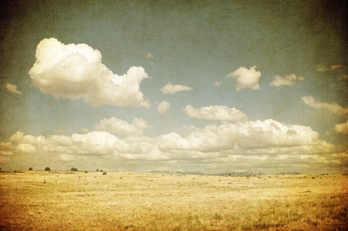 Poster  Nuages ​​dans le style rétro du ciel