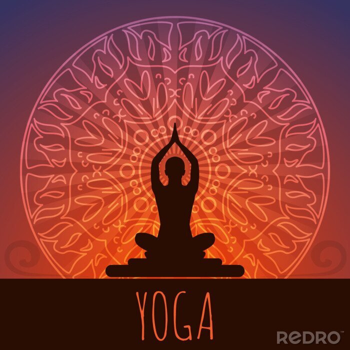 Poster  Yoga background.