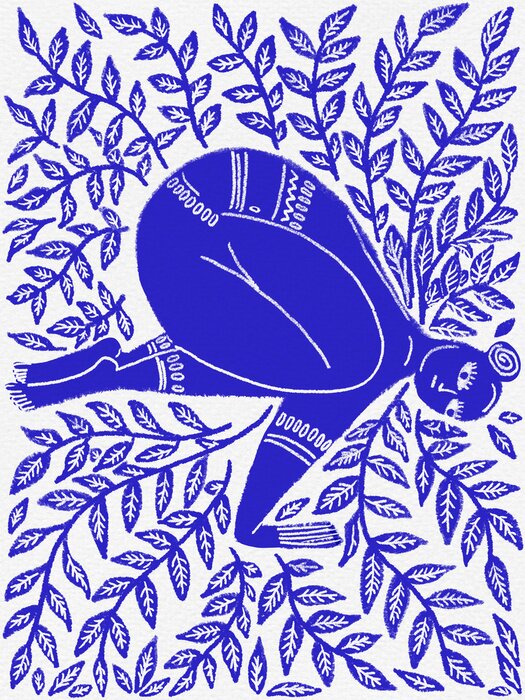 Poster  Yoga en bleu