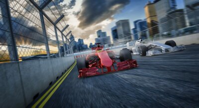 Sticker  2 voiture de course de l'avant,