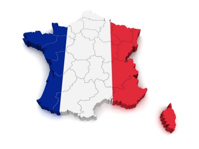 Sticker  3D Carte de France