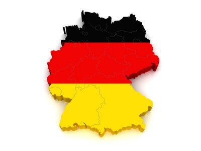 Sticker  3D Carte de l'Allemagne