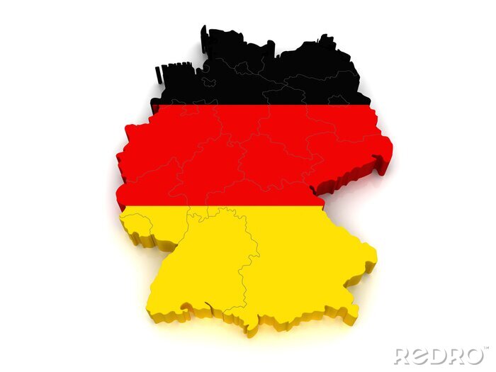 Sticker  3D Carte de l'Allemagne