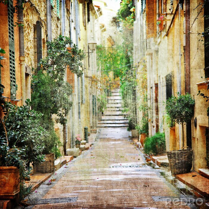 Sticker  3D rétro paysage