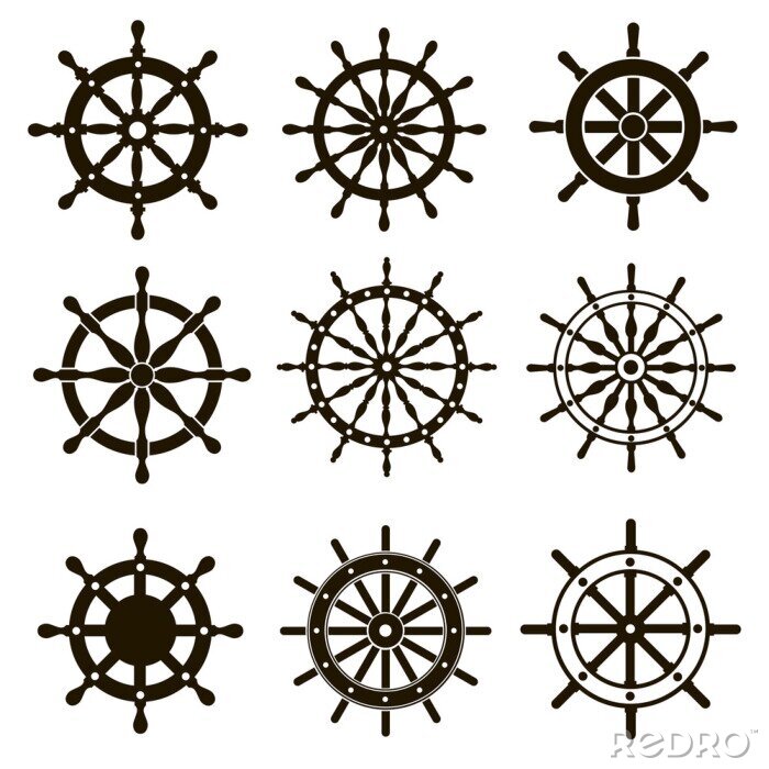 Sticker  9 images de volants de navire