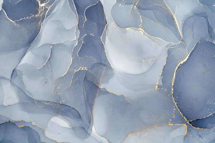 Sticker  Abstract colorful background, wallpaper. Mixing acrylic paints. Modern art. Marble texture. Alcohol ink colors translucent