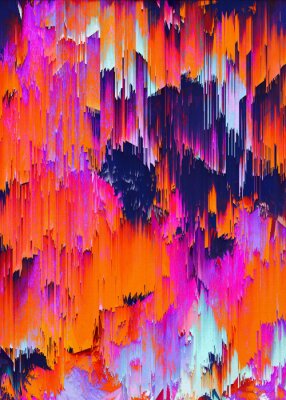 Sticker  Abstract Colorful Glitch Geometrical Artwork Poster,Abstract Graphical Painting Art Background Texture,Modern Conceptual Art,Synthwave Aesthetic Vaporwave Poster Print,3D Rendering,
3D Illustration